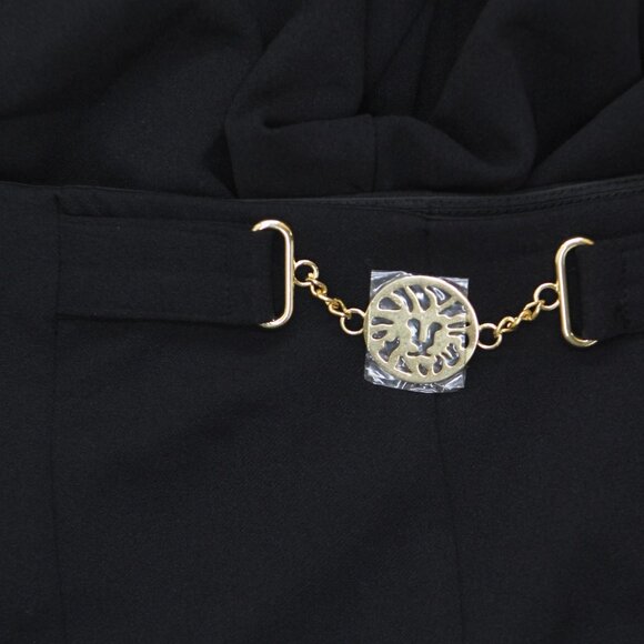 NWT Anne Klein Womens Cropped Lightweight Pull On Embellished Pants Black L - Picture 4 of 7